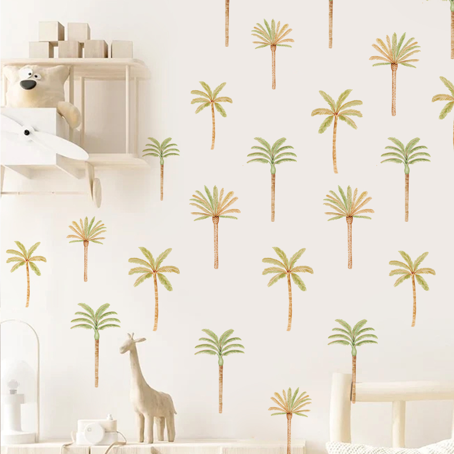 Baby Nursery Girl Room - Boho Coconut Palm Tree Wall Sticker
