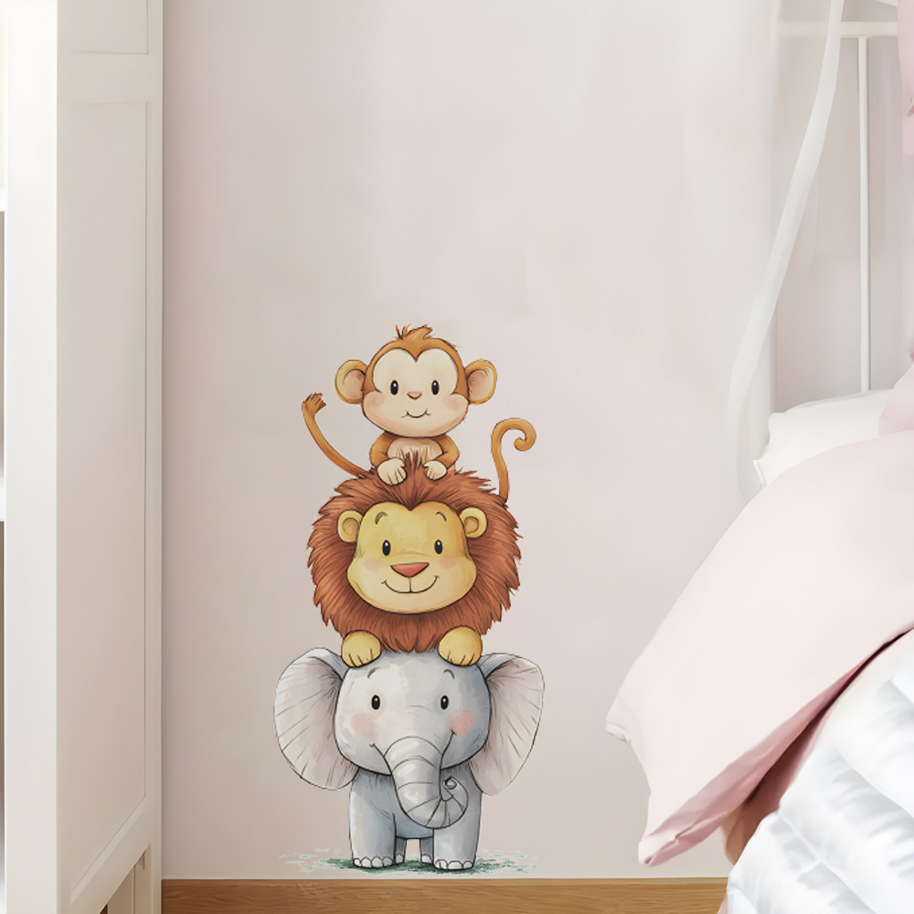 Baby Nursery Labels - Cute Forest Animals Wall Stickers for