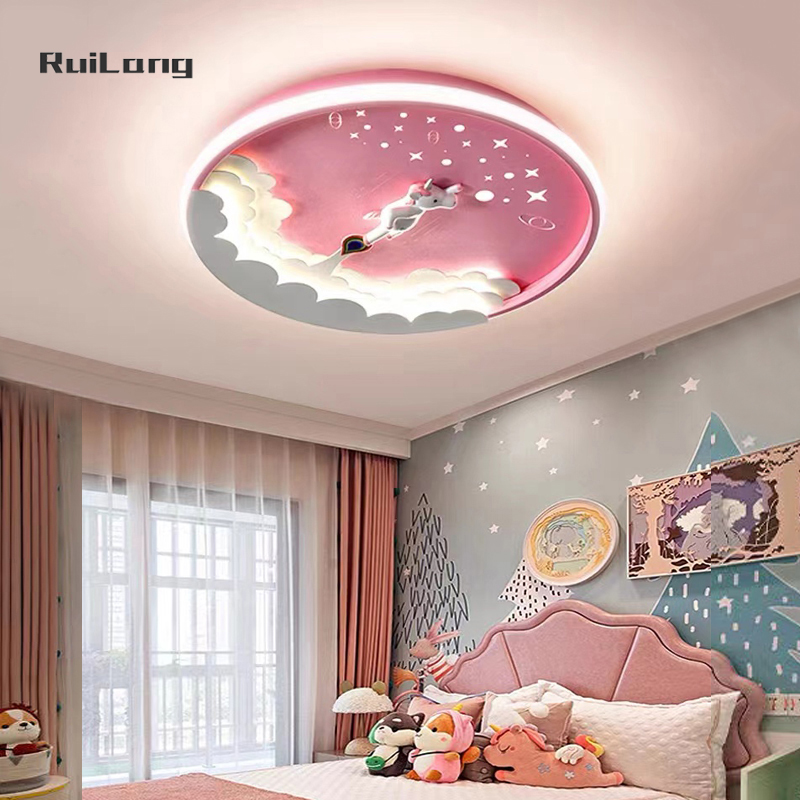 Baby Unicorn Nursery - Cartoon Led Unicorn Ceiling Lamp Nursery
