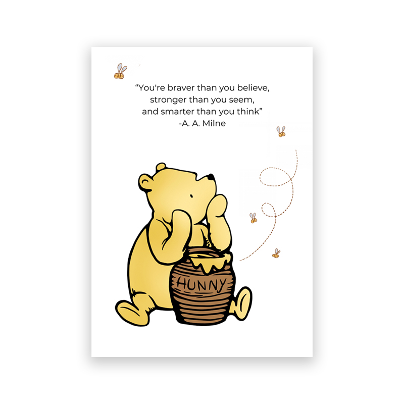 Baby Nursery Winnie The Pooh - Watercolor Winnie the Pooh Canvas Poster