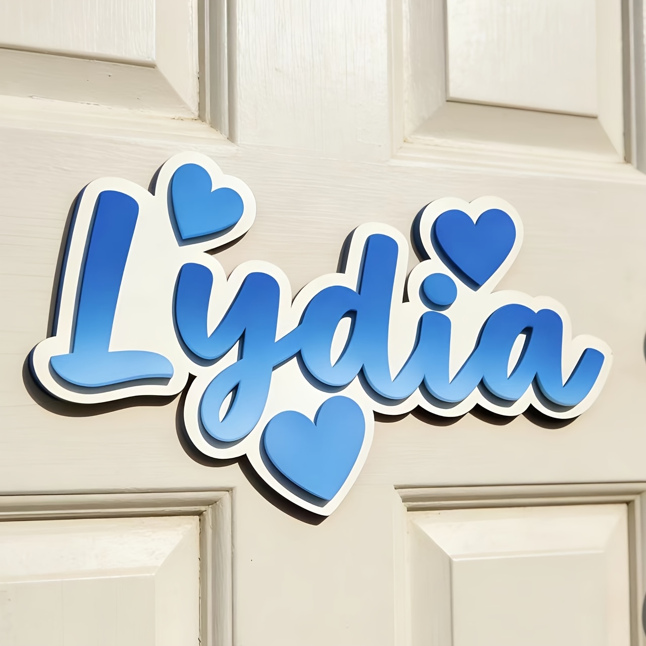 Baby Nursery Gifts - Personalized Gradient Heart Name Sign, Customizable