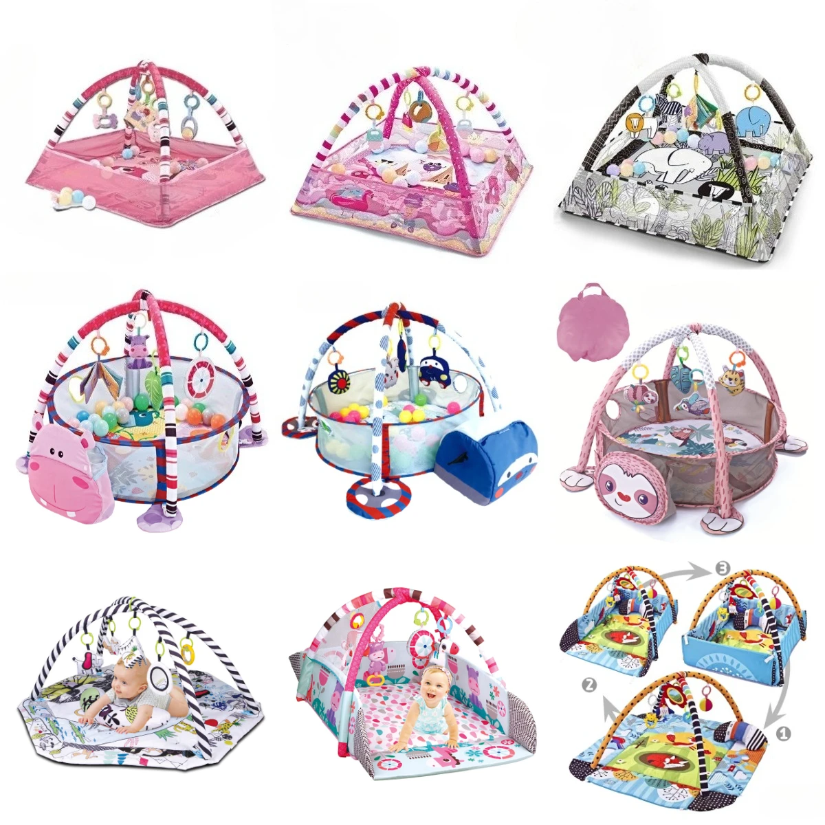 Baby Nursery Shelf - Educational Fitness Frame For Children Play