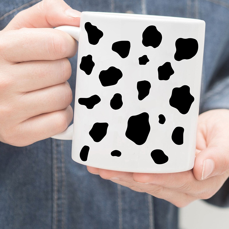 Baby Nursery Labels - 60Pcs Cartoon Cow Spot Pattern Wall