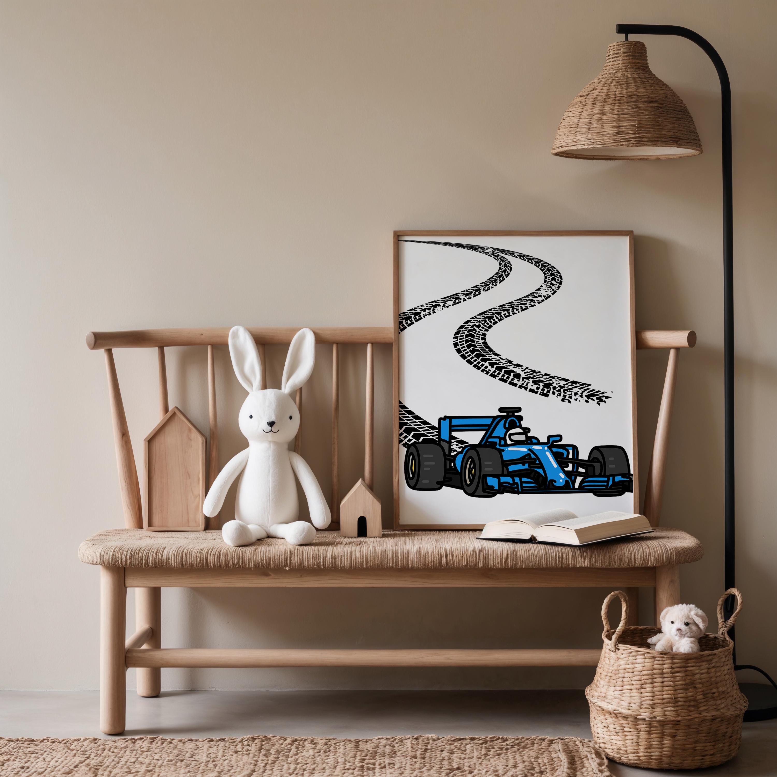 Custom Name Racing Car Nursery – Baby Name Wall Art recenzja i cena