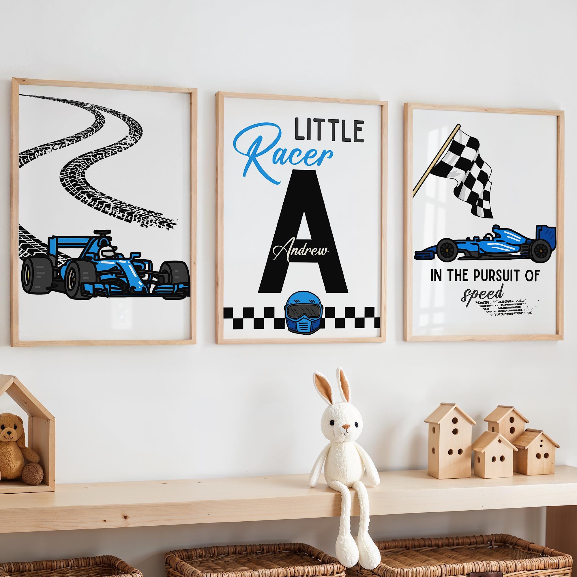 Custom Name Racing Car Nursery – Baby Name Wall Art recenzja i cena