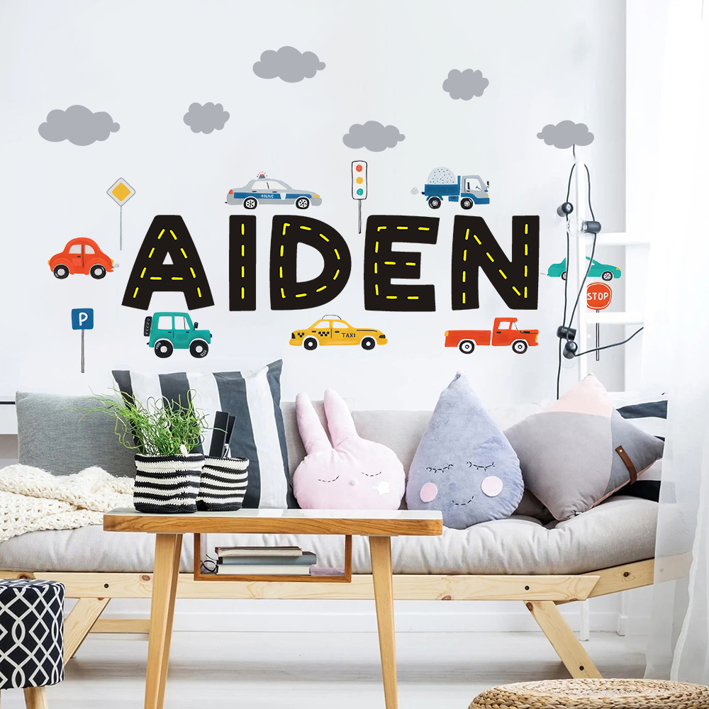 Custom Name Construction Vehic – Baby Nursery Labels recenzja i cena