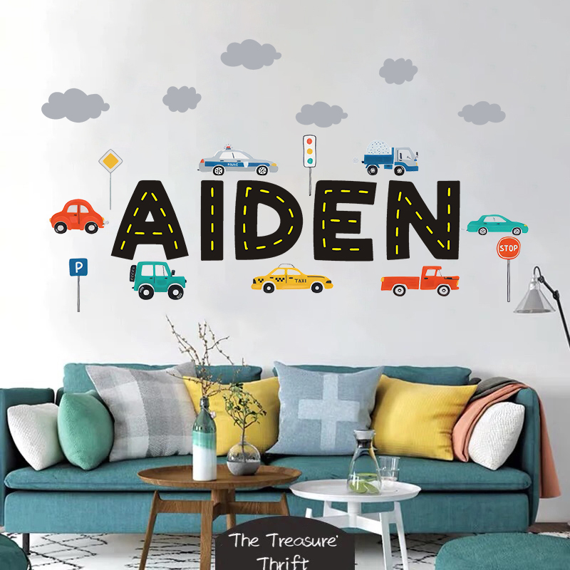 Custom Name Construction Vehic – Baby Nursery Labels recenzja i cena