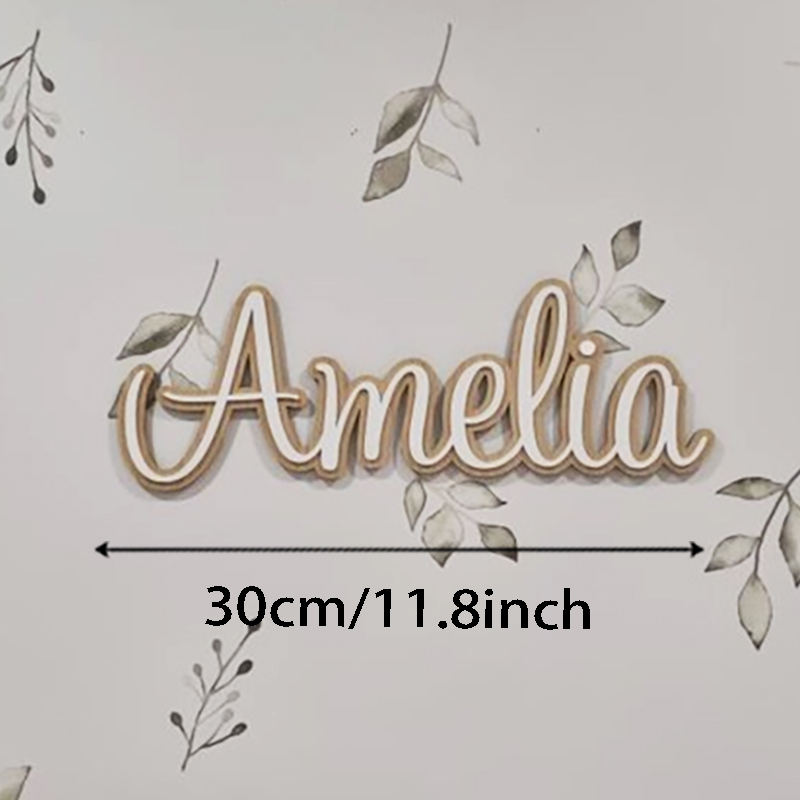 1pc Layered Name Sign, Cream C – Baby Name Wall Art recenzja i cena