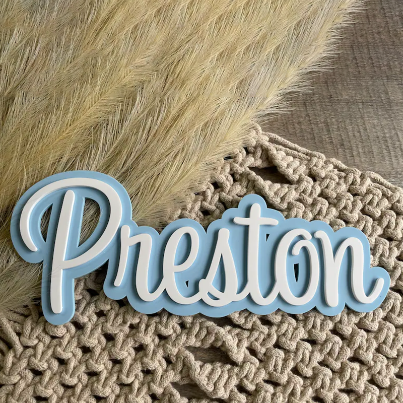 1pc Layered Name Sign, Cream C – Baby Name Wall Art recenzja i cena