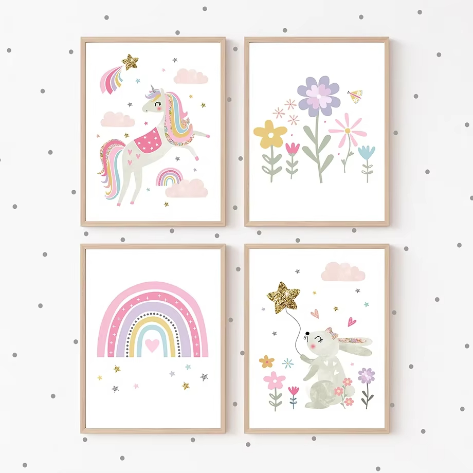 Pink Unicorn Rabbit Rainbow Cl – Baby Unicorn Nursery recenzja i cena