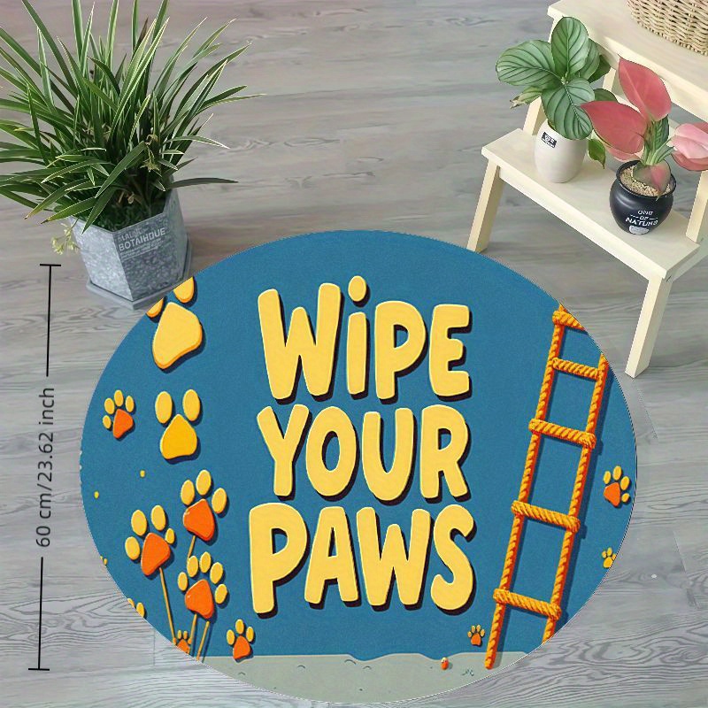 Round Paw Print Nursery Rug Cu – Baby Nursery Animal Theme recenzja i cena