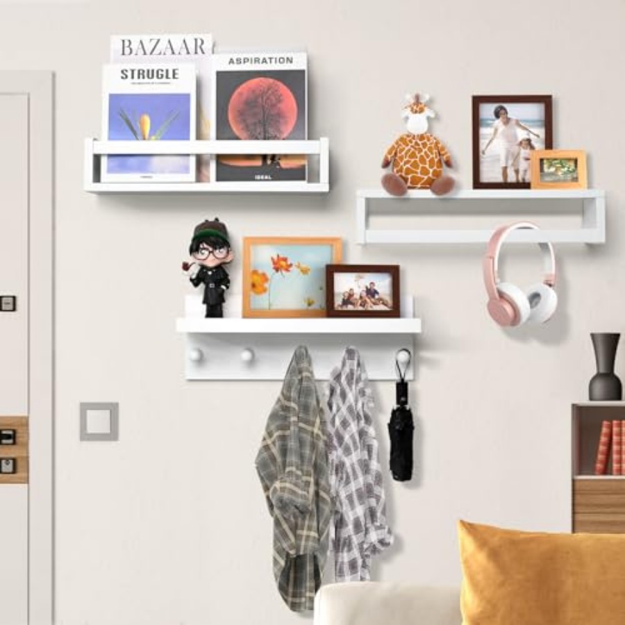 Set of Four Floating Book Shel – Baby Nursery Shelf recenzja i cena
