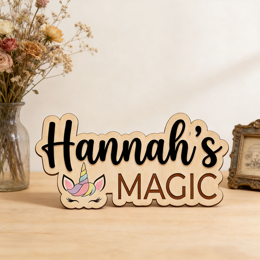 Custom Unicorn Magic Name Door – Baby Nursery Themes Girl recenzja i cena