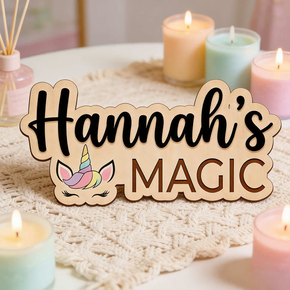 Custom Unicorn Magic Name Door – Baby Nursery Themes Girl recenzja i cena