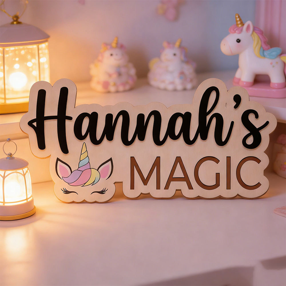 Custom Unicorn Magic Name Door – Baby Nursery Themes Girl recenzja i cena