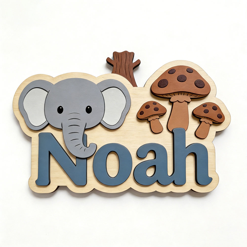 Customizable Cartoon Elephant  – Baby Nursery Themes Boy recenzja i cena