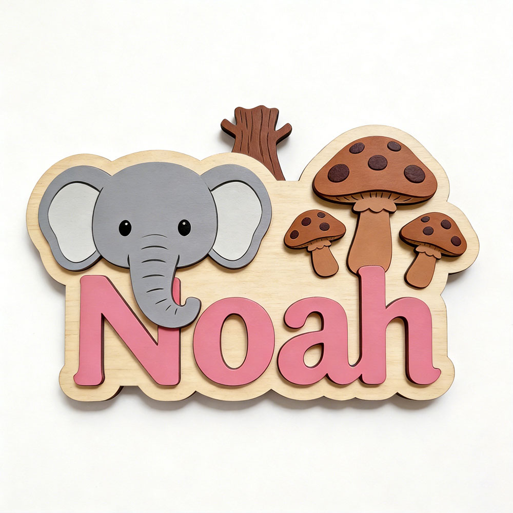 Customizable Cartoon Elephant  – Baby Nursery Themes Boy recenzja i cena