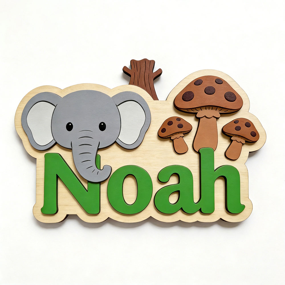 Customizable Cartoon Elephant  – Baby Nursery Themes Boy recenzja i cena