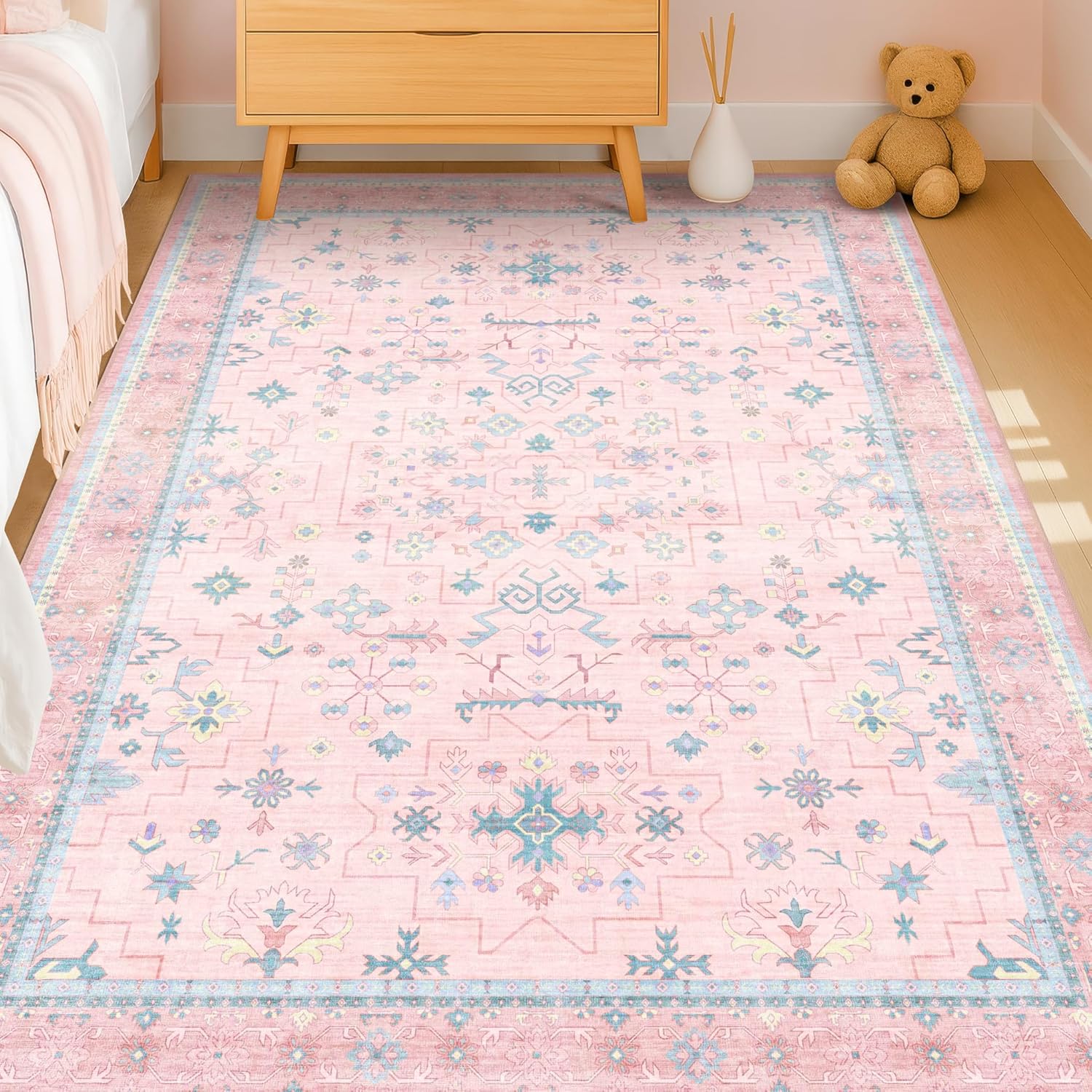 Pink Rugs for Bedroom Girls,Wa – Baby Nursery Vintage recenzja i cena