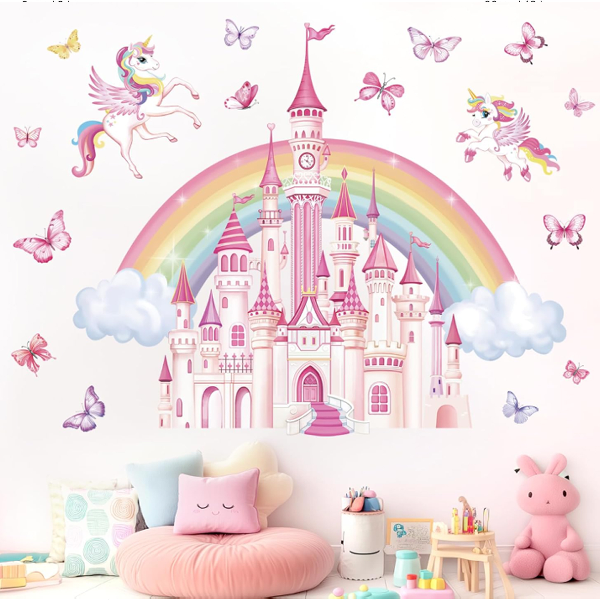 Unicorn Castle Wall Sticker fo – Baby Unicorn Nursery recenzja i cena
