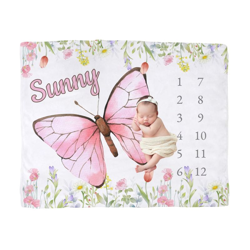 VIKAMA Watercolor Pink Butterf – Baby Nursery Decor Girl recenzja i cena