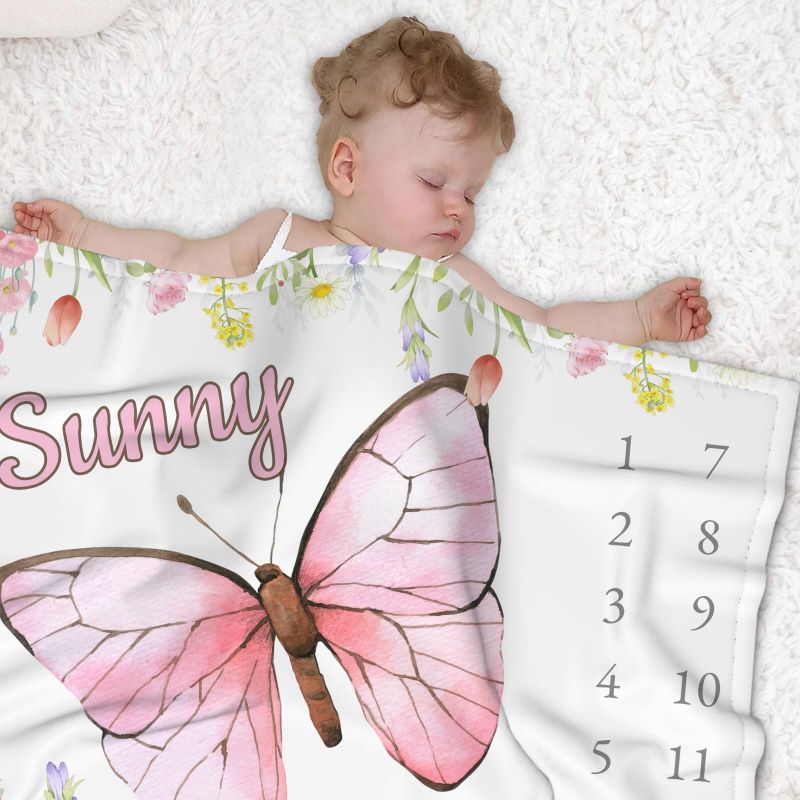 VIKAMA Watercolor Pink Butterf – Baby Nursery Decor Girl recenzja i cena