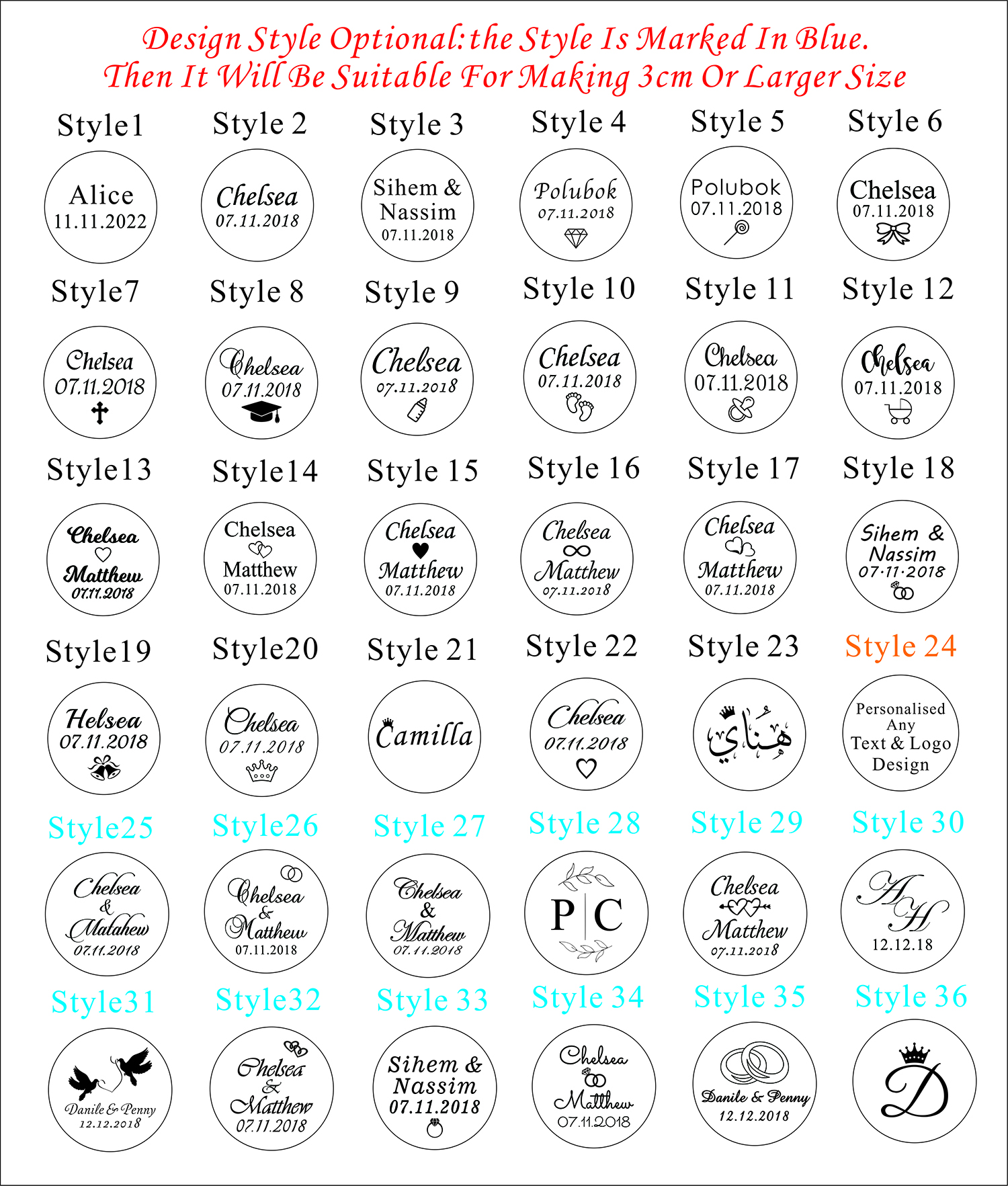20/50/100Pcs Personalized Logo – Baby Name Wall Art recenzja i cena