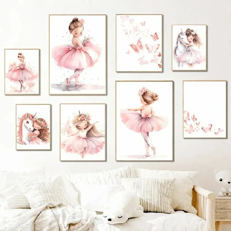 Pink Ballerina Girl Unicorn Bu – Baby Unicorn Nursery recenzja i cena