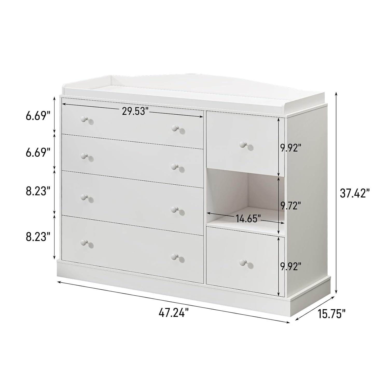 Kids Dresser Cabinet with Shel – Baby Nursery Dresser Changing Table recenzja i cena