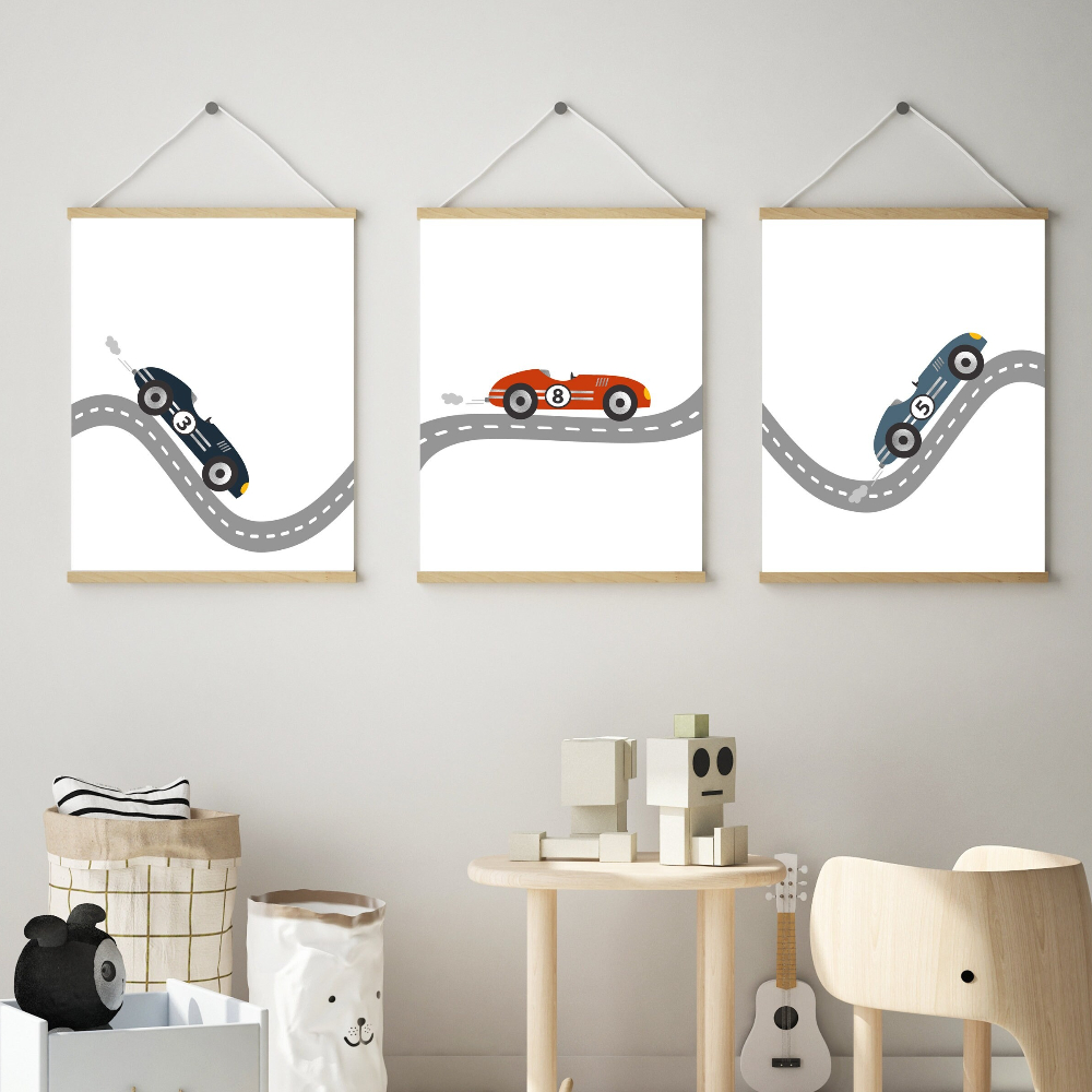 Race Car Wall Art Canvas Print – Baby Nursery Frames recenzja i cena