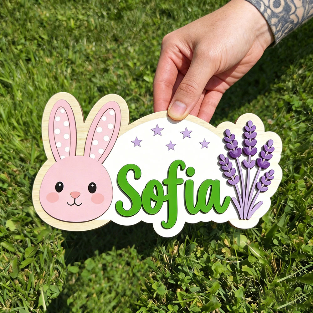 25cm Personalized Pastel Bunny – Baby Nursery Themes Girl recenzja i cena
