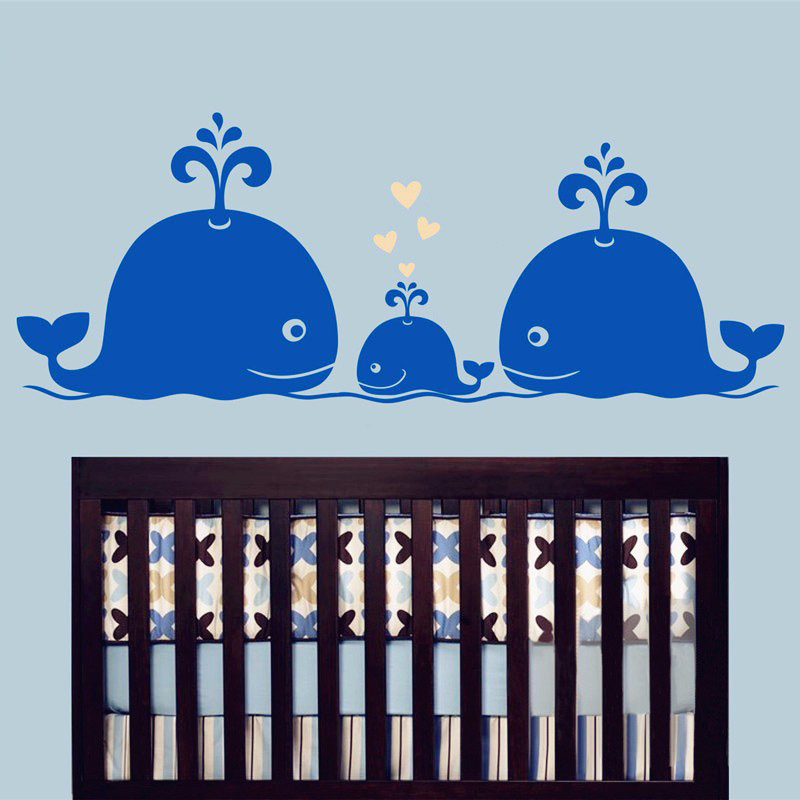 New Cute Whale Hearts Family W – Baby Nursery Vintage recenzja i cena