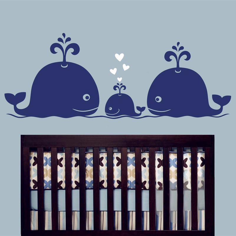 New Cute Whale Hearts Family W – Baby Nursery Vintage recenzja i cena