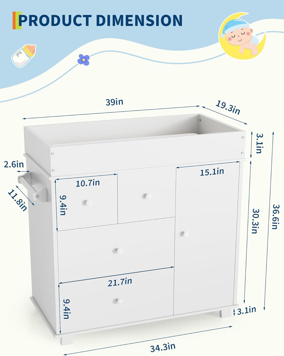 Changing Table Dresser Nursery – Baby Nursery Dresser Changing Table recenzja i cena