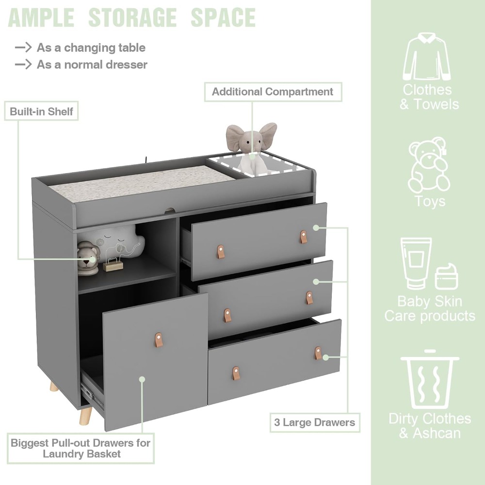 Baby Dresser Changing Table, T – Baby Nursery Dresser Changing Table recenzja i cena