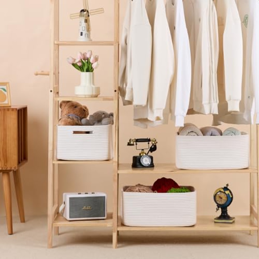 Large Storage Baskets for Orga – Baby Nursery Shelf recenzja i cena