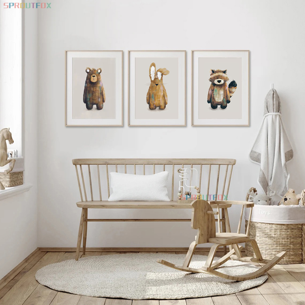 Giraffe, Lions, Elephant Canva – Baby Nursery Frames recenzja i cena