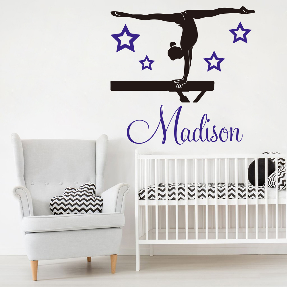 Custom Name Girl Gymnastics Da – Baby Nursery Girl Room recenzja i cena