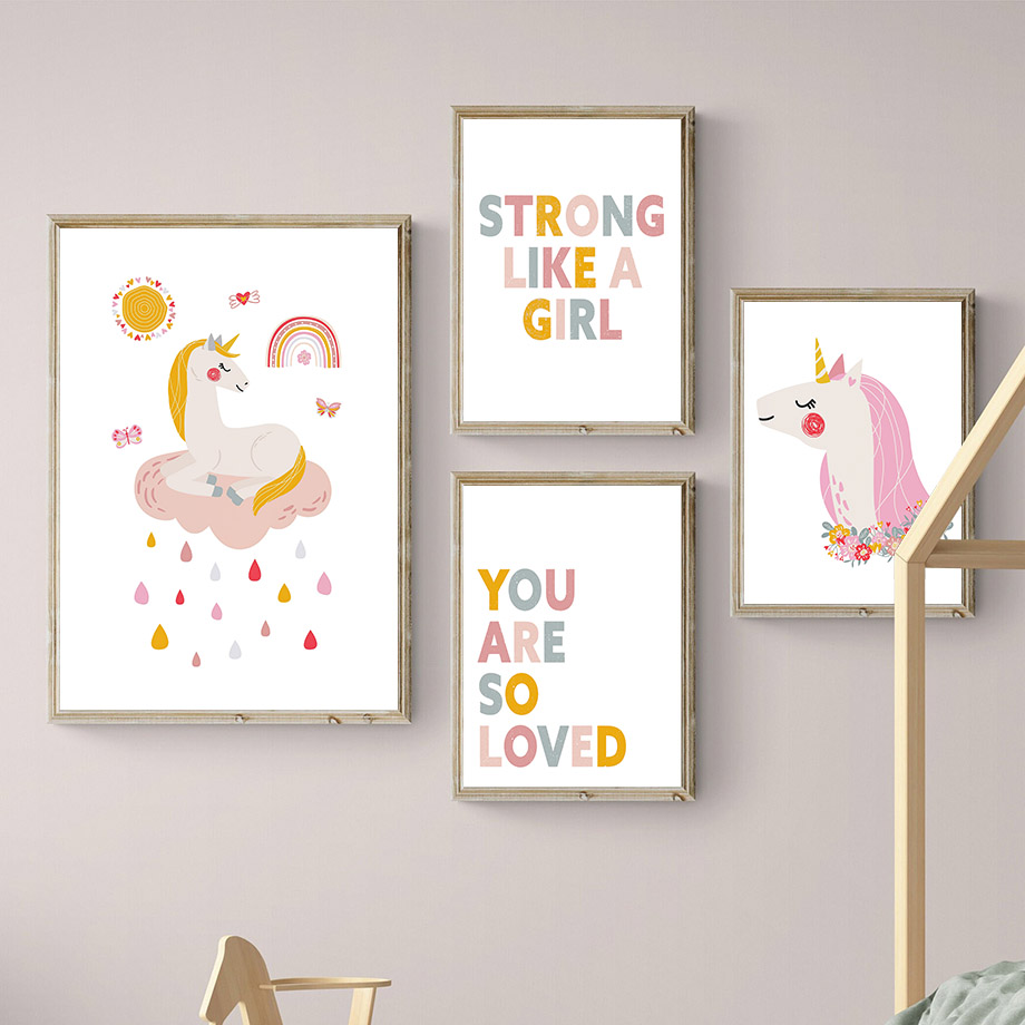 Kawaii Cartoon Unicorn Rainbow – Baby Unicorn Nursery recenzja i cena