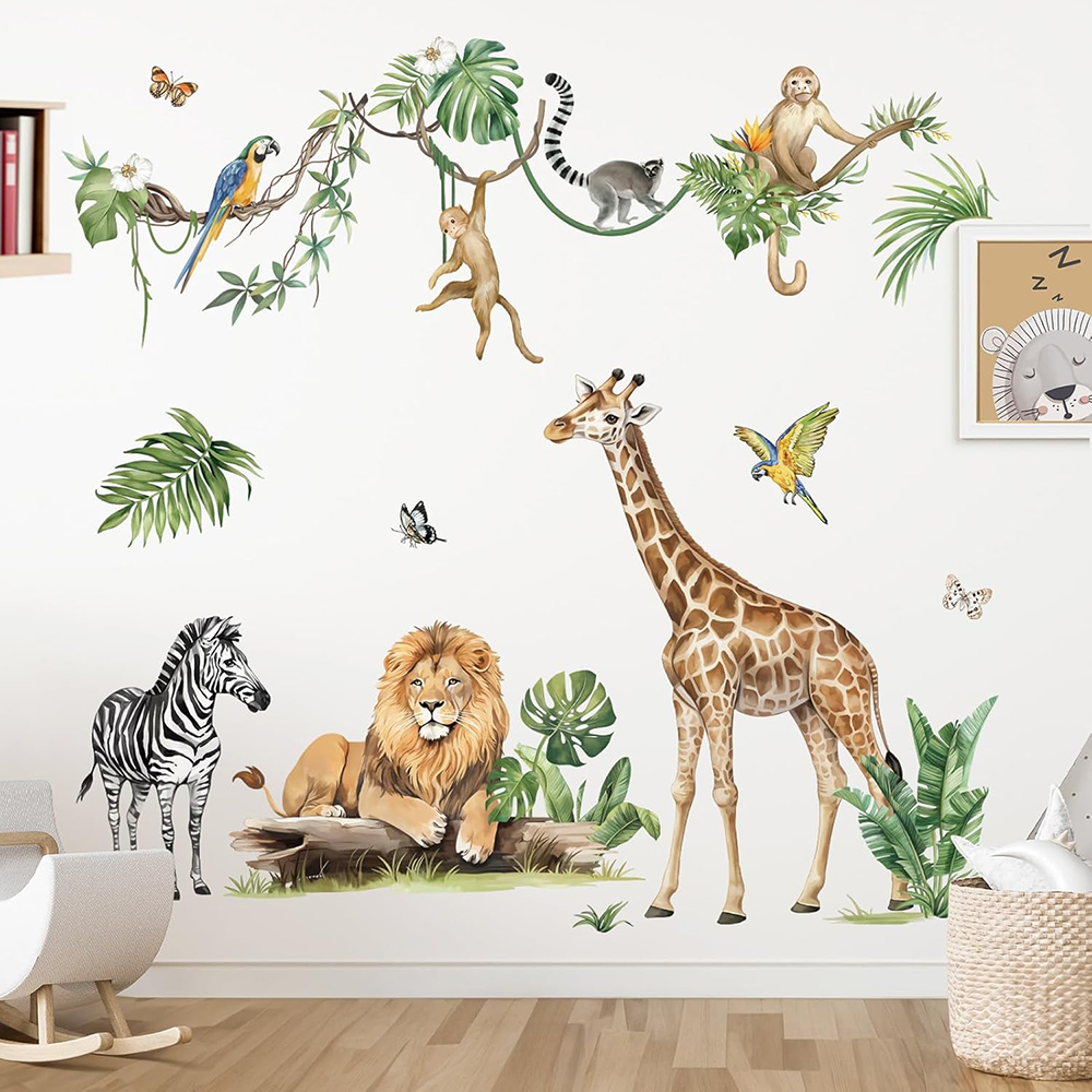 Large Jungle Animal Tropical L – Baby Nursery Labels recenzja i cena