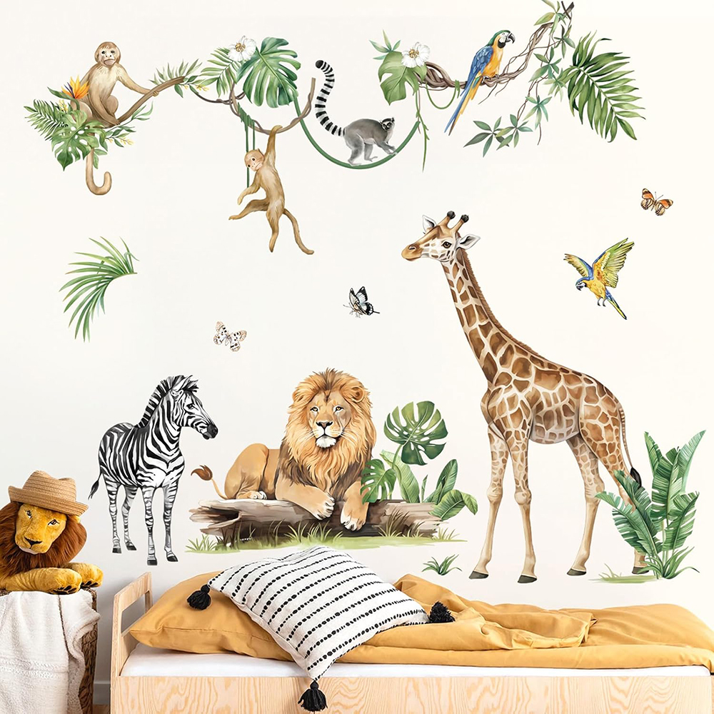 Large Jungle Animal Tropical L – Baby Nursery Labels recenzja i cena