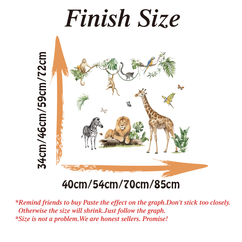 Large Jungle Animal Tropical L – Baby Nursery Labels recenzja i cena