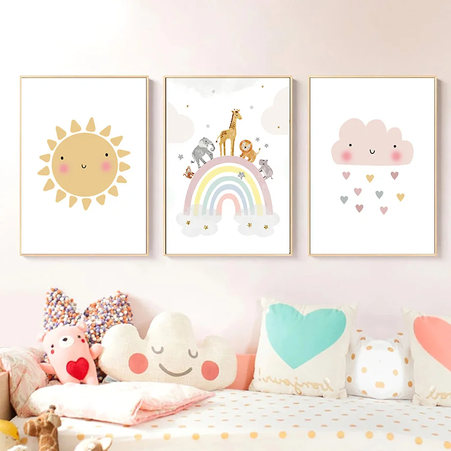 Giraffe Elephant Hot Balloon S – Baby Name Wall Art recenzja i cena