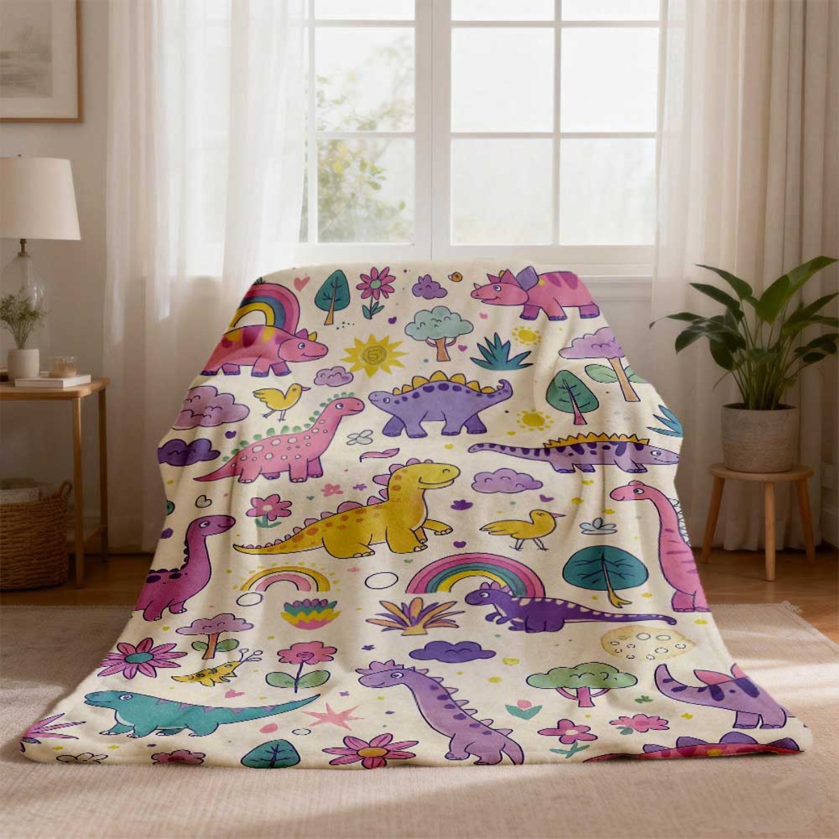 Super Cute Dinosaur Rainbow Th – Baby Nursery Themes Boy recenzja i cena