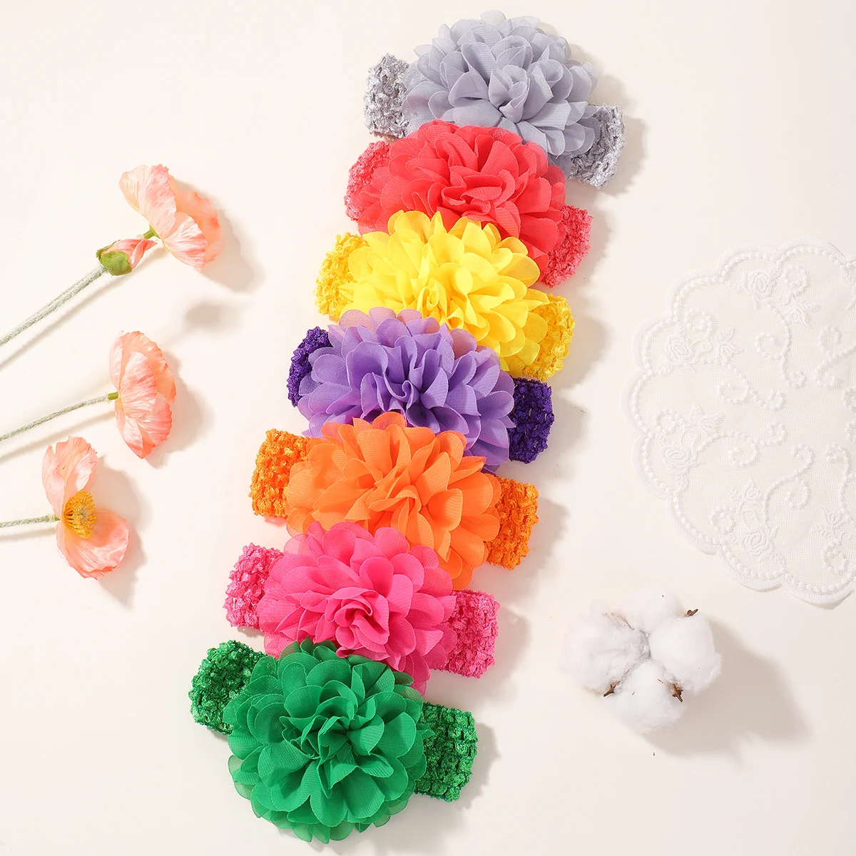 4Pcs/set Chiffon Flower Baby H – Baby Nursery Set recenzja i cena