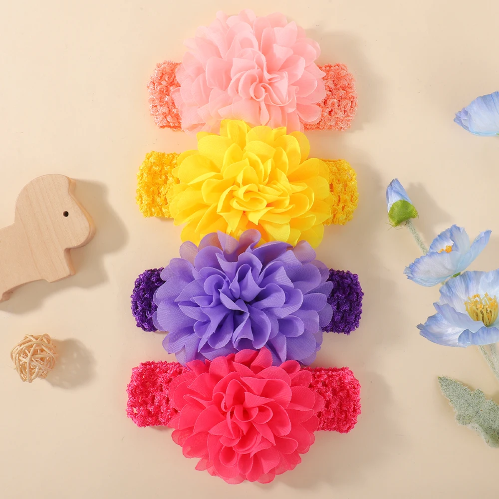4Pcs/set Chiffon Flower Baby H – Baby Nursery Set recenzja i cena