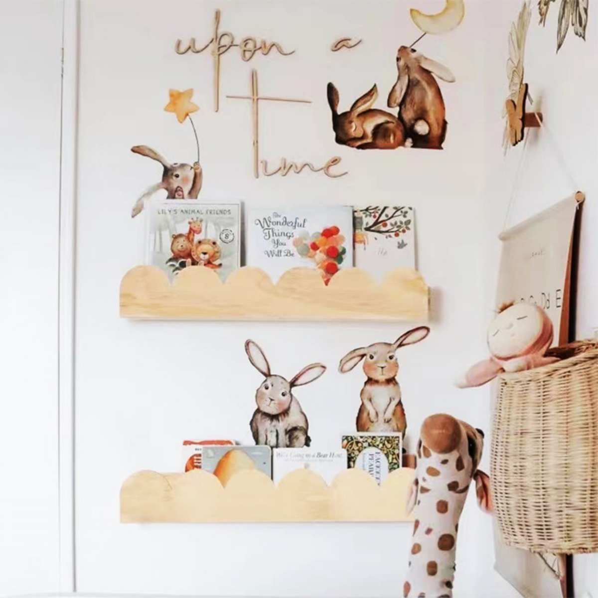 Boho Wooden Wall Shelf, Natura – Baby Nursery Shelf recenzja i cena