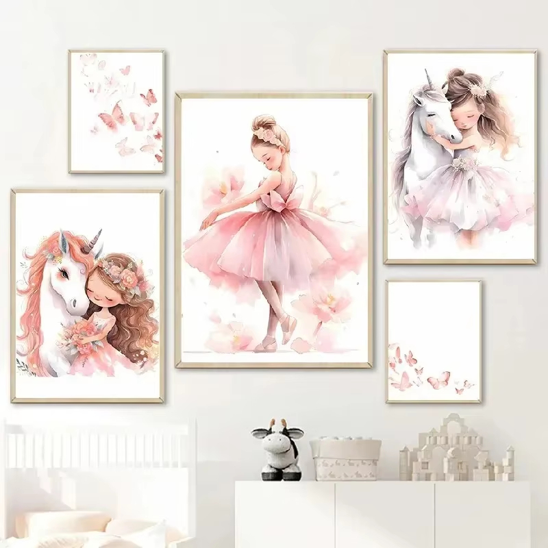 Pink Ballerina Girl Unicorn Bu – Baby Unicorn Nursery recenzja i cena