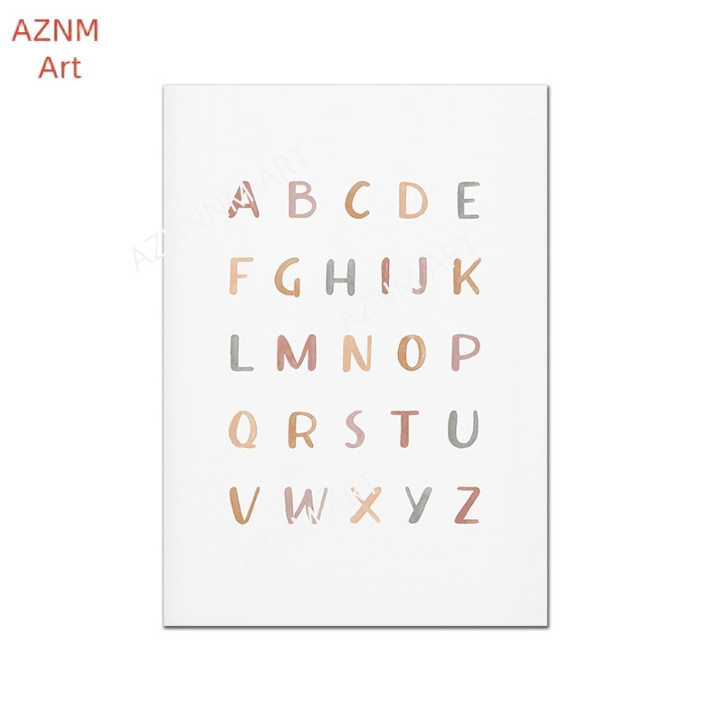 1/3PCS ，Poster Custom ABC 123  – Baby Name Wall Art recenzja i cena