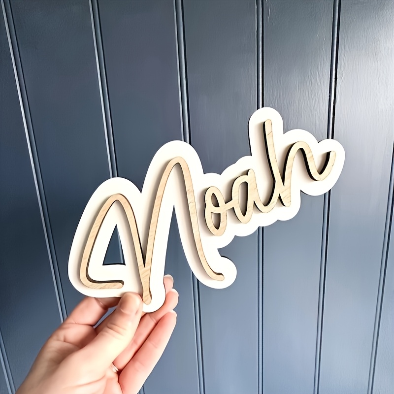 A 2D flat double-layer letter  – Baby Name Wall Art recenzja i cena